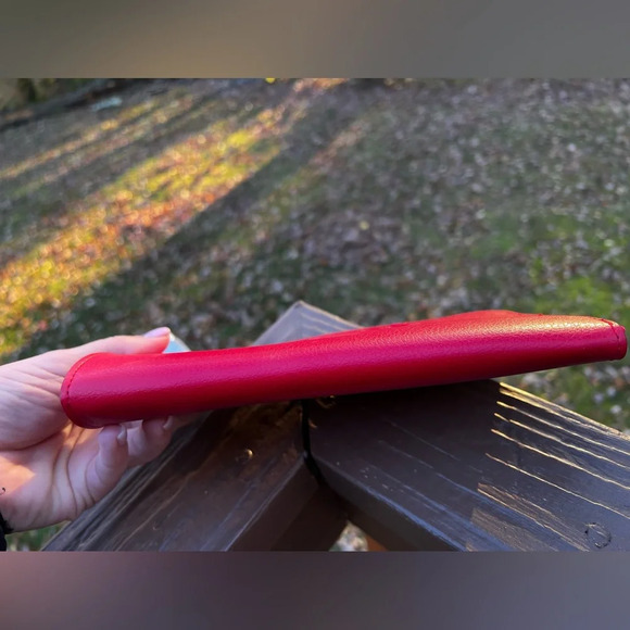 Authentic DIOR RED FLAT POUCH cosmetic bag Dior clutch - Picture 6 of 12